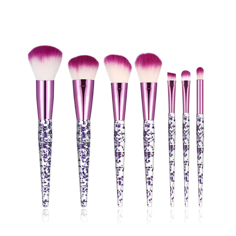 7-Piece Starry Glitter Liquid Eyeshadow Brush Set